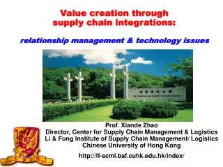 Value creation through supply chain integrations: relationship management &amp; technology issues