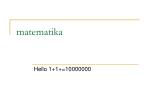 matematika - slide 1
