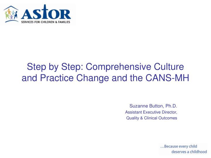 step by step comprehensive culture and practice change and the cans mh