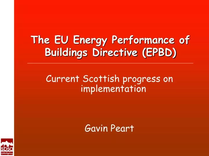 the eu energy performance of buildings directive epbd