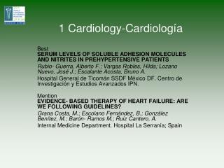 1 Cardiology-Cardiología