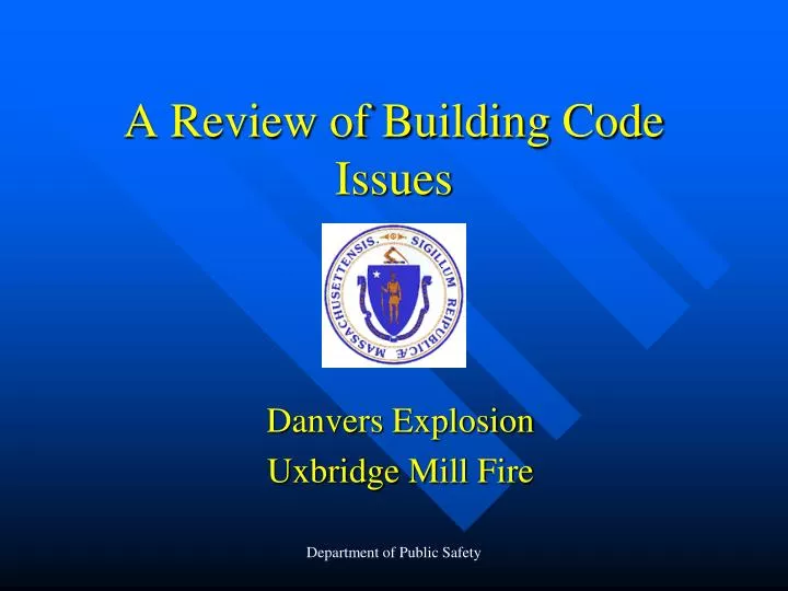 a review of building code issues