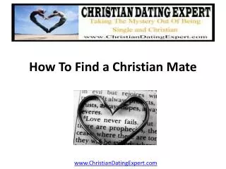 How To Find A Christian Mate