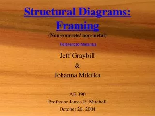Structural Diagrams: Framing (Non-concrete/ non-metal)