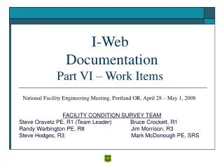 I-Web Documentation Part VI – Work Items