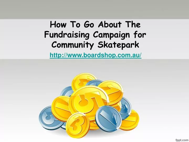 how to go about the fundraising campaign for community skatepark