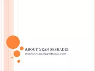 About Sean Seshadri