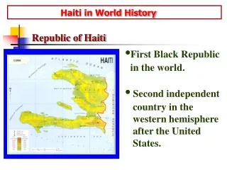 Haiti in World History