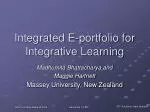 Integrated E-portfolio for Integrative Learning - slide 1