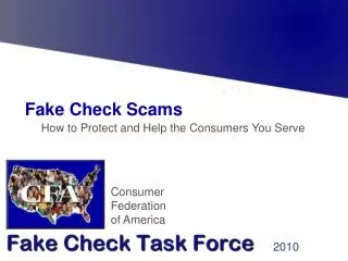 Fake Check Scams :