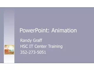 PowerPoint: Animation