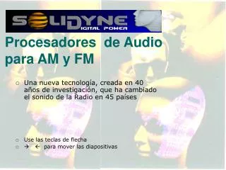 Procesadores de Audio para AM y FM