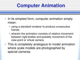 Computer Animation