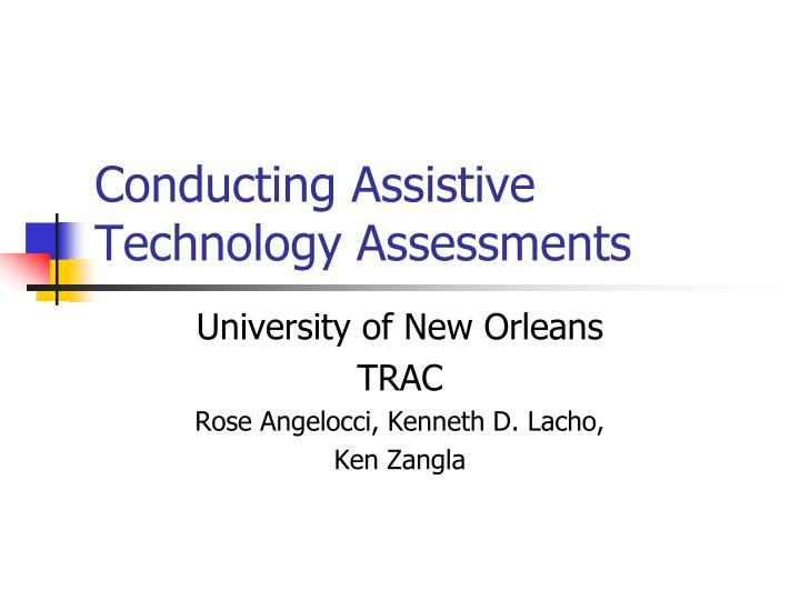conducting assistive technology assessments