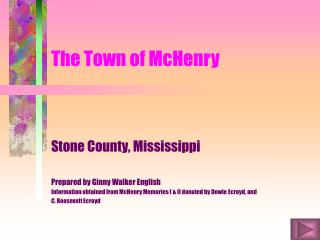The Town of McHenry