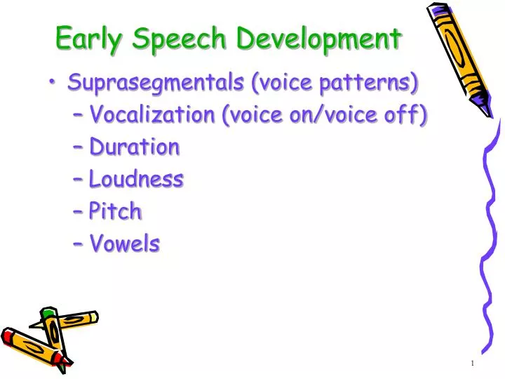 early speech development