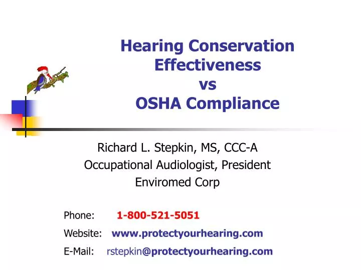 hearing conservation effectiveness vs osha compliance