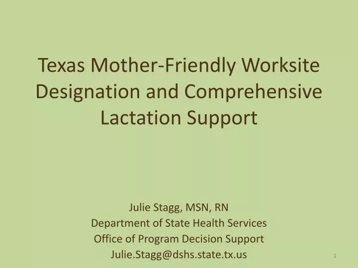 texas mother friendly worksite designation and comprehensive lactation support