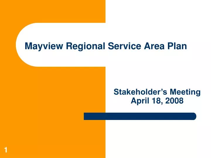 mayview regional service area plan