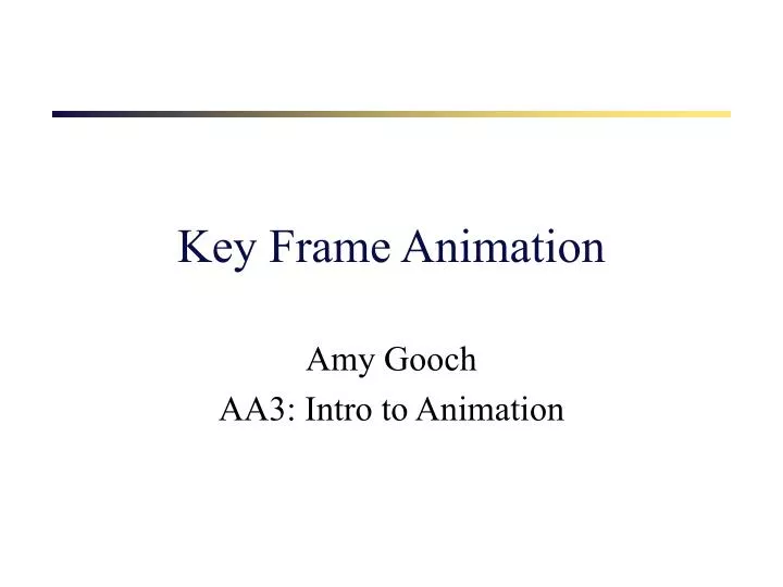 key frame animation