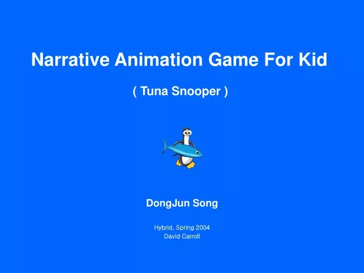 narrative animation game for kid