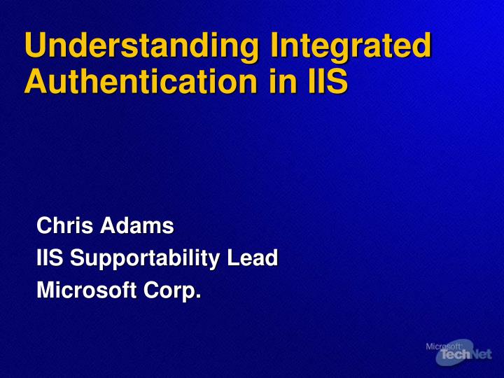understanding integrated authentication in iis