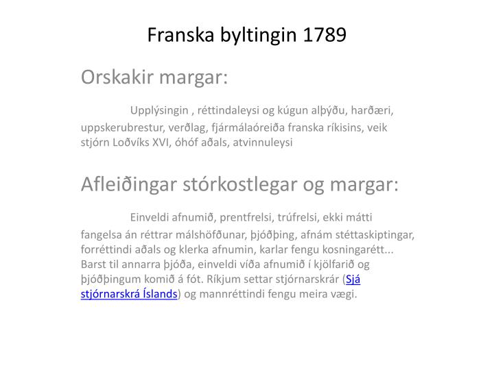 franska byltingin 1789