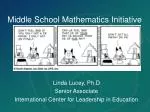 Middle School Mathematics Initiative - slide 1