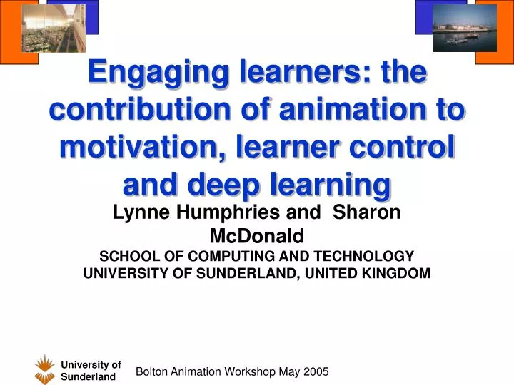 engaging learners the contribution of animation to motivation learner control and deep learning