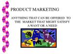 PRODUCT MARKETING - slide 1