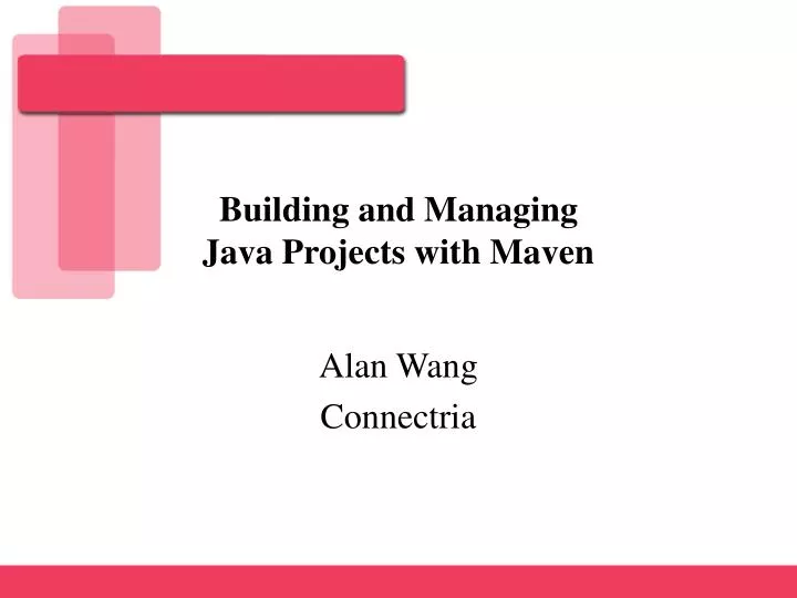 building and managing java projects with maven