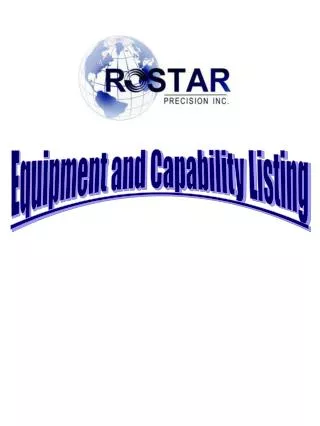 Equipment and Capability Listing