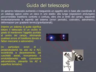Guida del telescopio