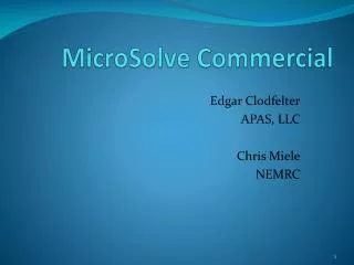 MicroSolve Commercial