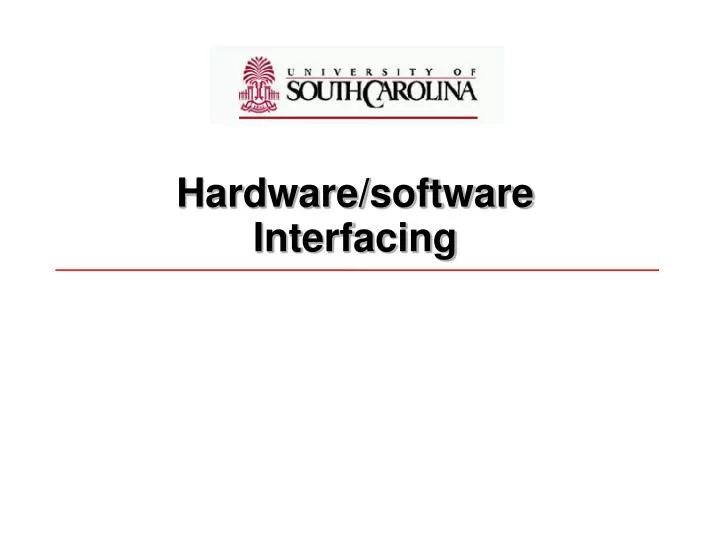 hardware software interfacing