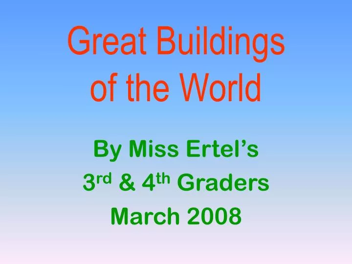 great buildings of the world