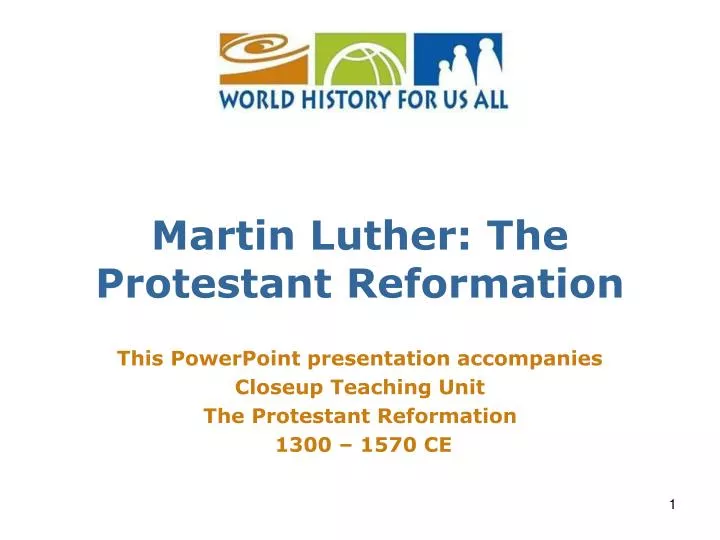 martin luther the protestant reformation