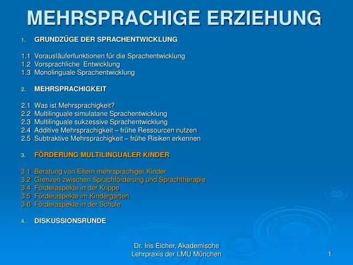 mehrsprachige erziehung