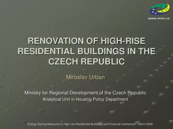 renovation of high rise residential buildings in the czech republic