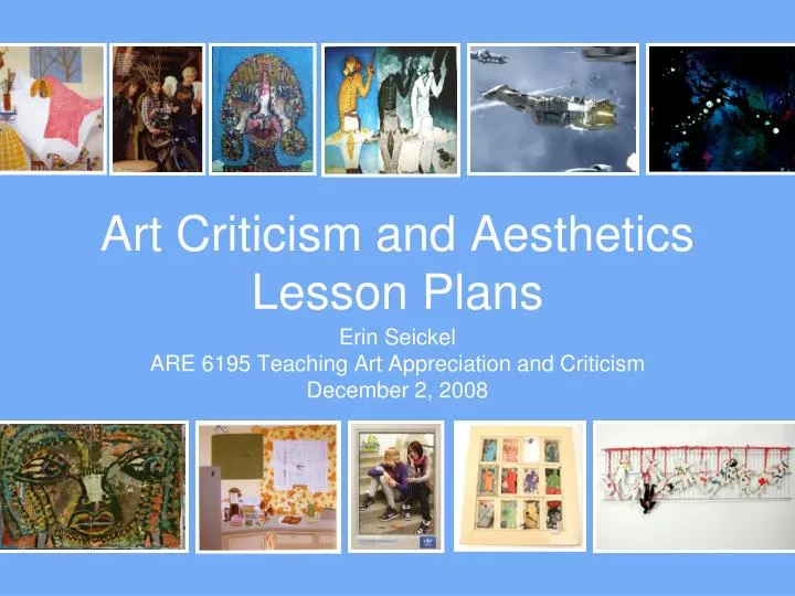 art criticism and aesthetics lesson plans