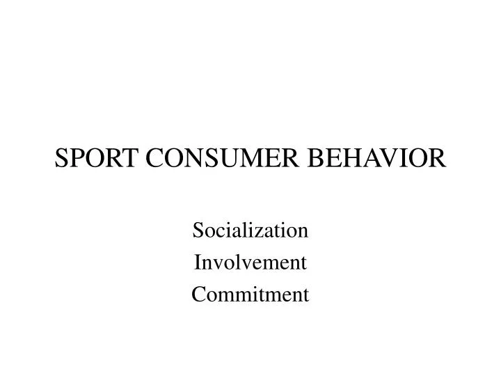 sport consumer behavior