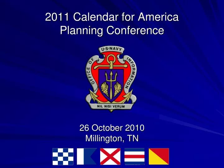 2011 calendar for america planning conference
