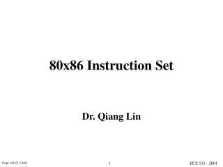 80x86 Instruction Set