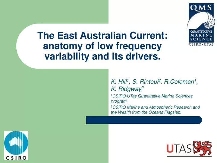 the east australian current anatomy of low frequency variability and its drivers