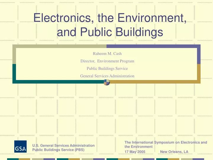 electronics the environment and public buildings