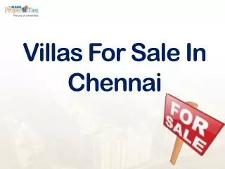 Villas for sale in chennai