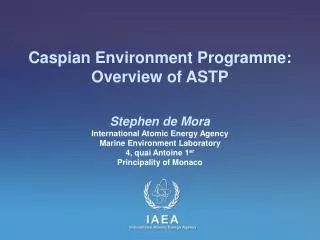 Caspian Environment Programme: Overview of ASTP