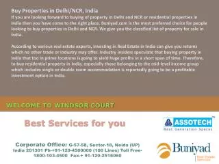 Windsor Court Noida @ Toll Free-1800-103-4500