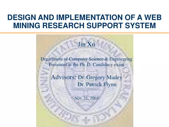design and implementation of a web mining research support system