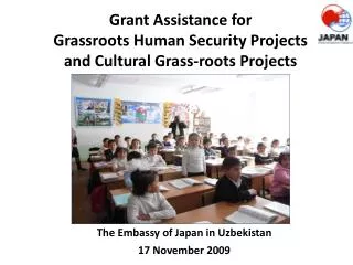 Grant Assistance for Grassroots Human Security Projects and Cultural Grass-roots Projects (photo)